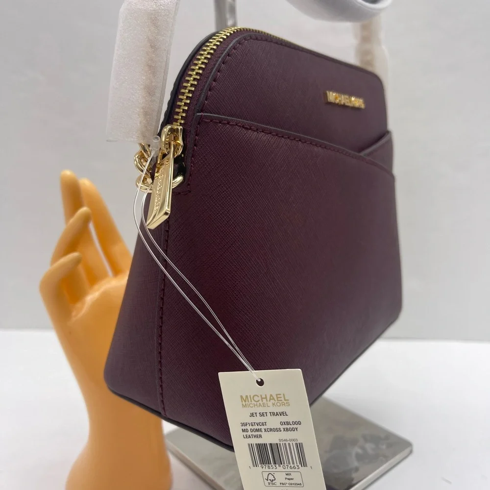 MICHAEL KORS Jet Set Travel Medium Dome Crossbody XCROSS XBODY Bag
Oxblood
NWT - Picture 11 of 16
